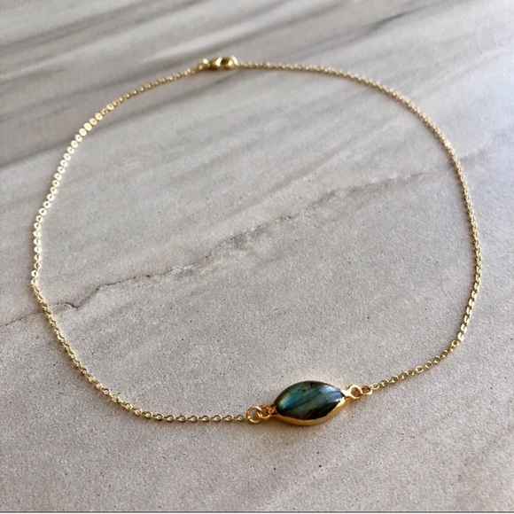 Labradorite Boho Choker Necklace - Picture 7 of 8